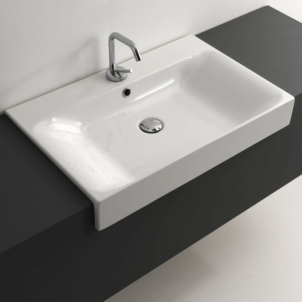 Cento 3548 Semi-recessed Bathroom Sink 27.6" x 17.7