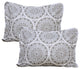 Tribal Medallion 5 Piece Printed Microfiber Quilts Set, Gray, King 102"x90"