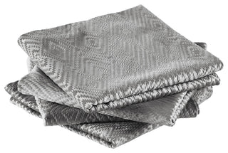 IKAT Velvet Pillow Shell Sets, Silver, 4 Piece 20" X 20"
