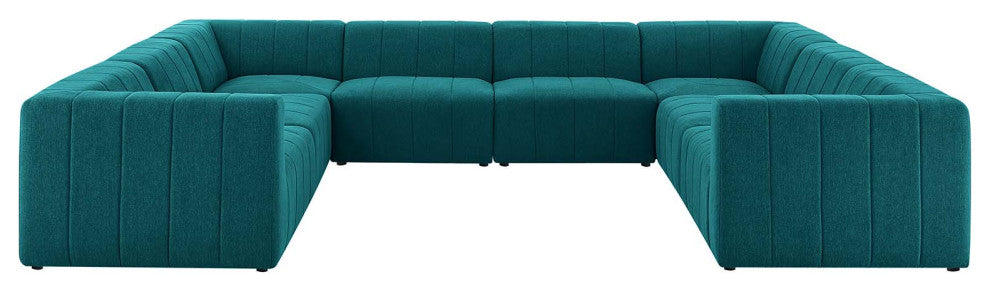 Sectional Sofa Set, Fabric, Teal Blue, Modern, Living Lounge Hotel Hospitality