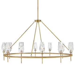 Hinkley Lighting 38259 Ana 12 Light 58"W Crystal Ring Chandelier - Heritage