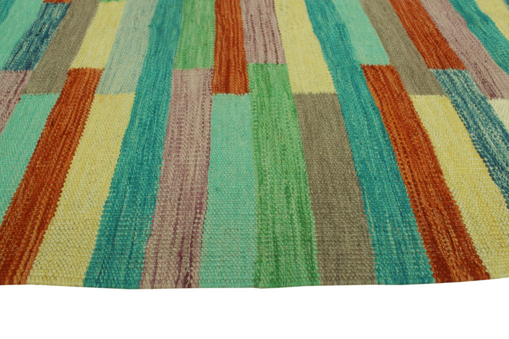 Winchester Kilim Kabir Rust/Beige Runner, 2'8x12'10