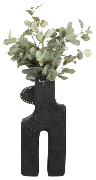 Ecomix, 21"H Abstract Vase, Black