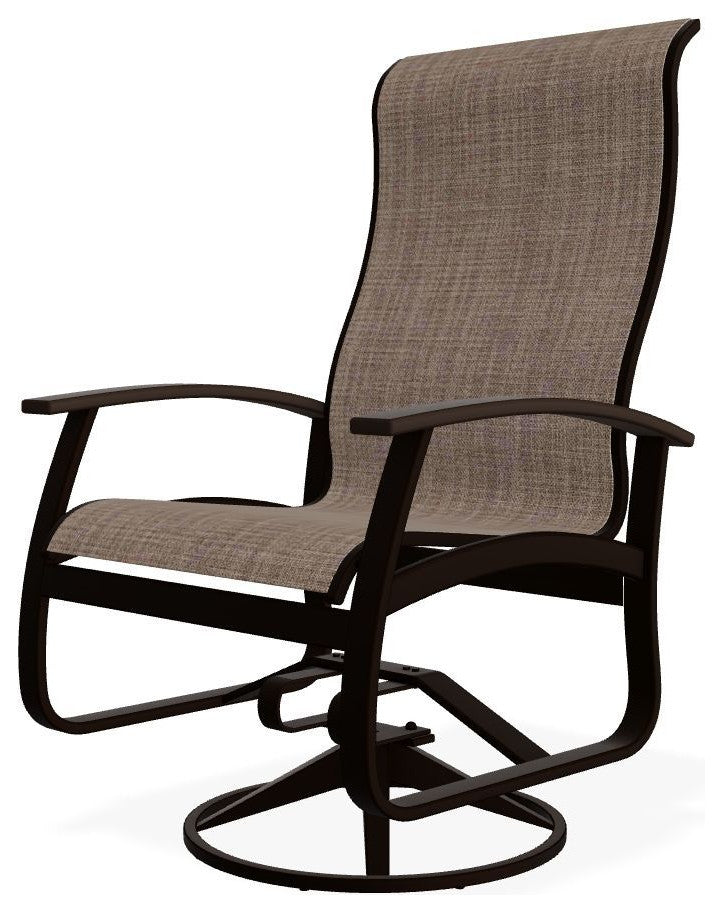 Belle Isle Sling Outdoor Swivel Rocker, Augustine Fennel/Kona