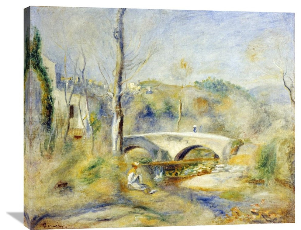 "Landscape With Bridge" Artwork, 36" x 29"