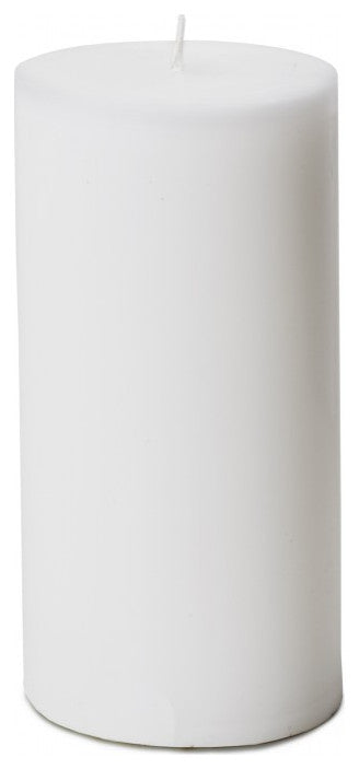 White Pillar Candles, 3"x6", Set of 4