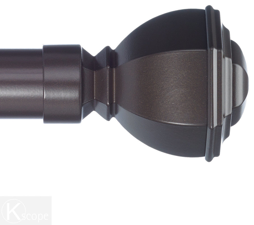 Venice Non-Telescoping Curtain Rod, Oil Rubbed Bronze, 96''