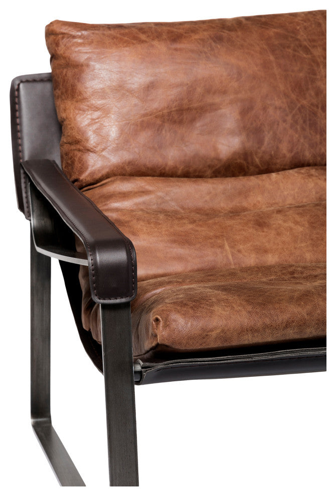 Connor Club Chair Open Road Brown Leather