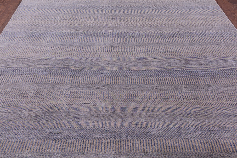 8' 2" X 10' 3" Wool and Silk Handmade Savannah Grass Rug Q11918