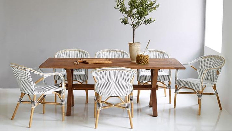 Colonial Exterior Small Dining Table, Natural, Large