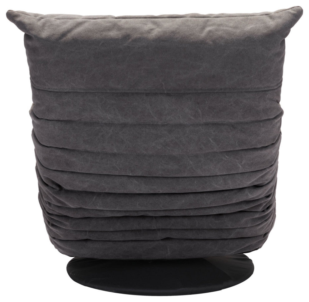 Accent Chair, Steel Metal, Fabric, Gray, Black, Lounge Lobby Hospitality