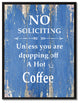 Dropping Off A Hot Coffee Inspirational, Canvas, Picture Frame, 22"X29"