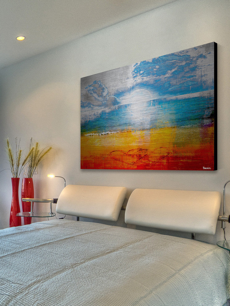 "Joined Hearts" Painting Print on Brushed Aluminum, 60"x40"