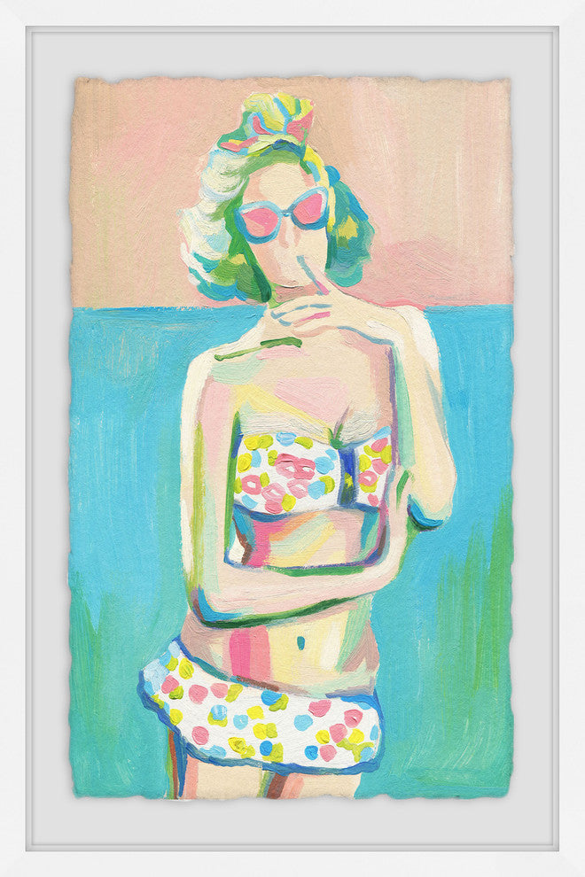 "Coquette" Framed Painting Print, 12"x18"