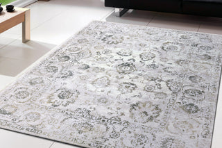 Castilla Gray And Blue Area Rug, 3.11'x5.7'