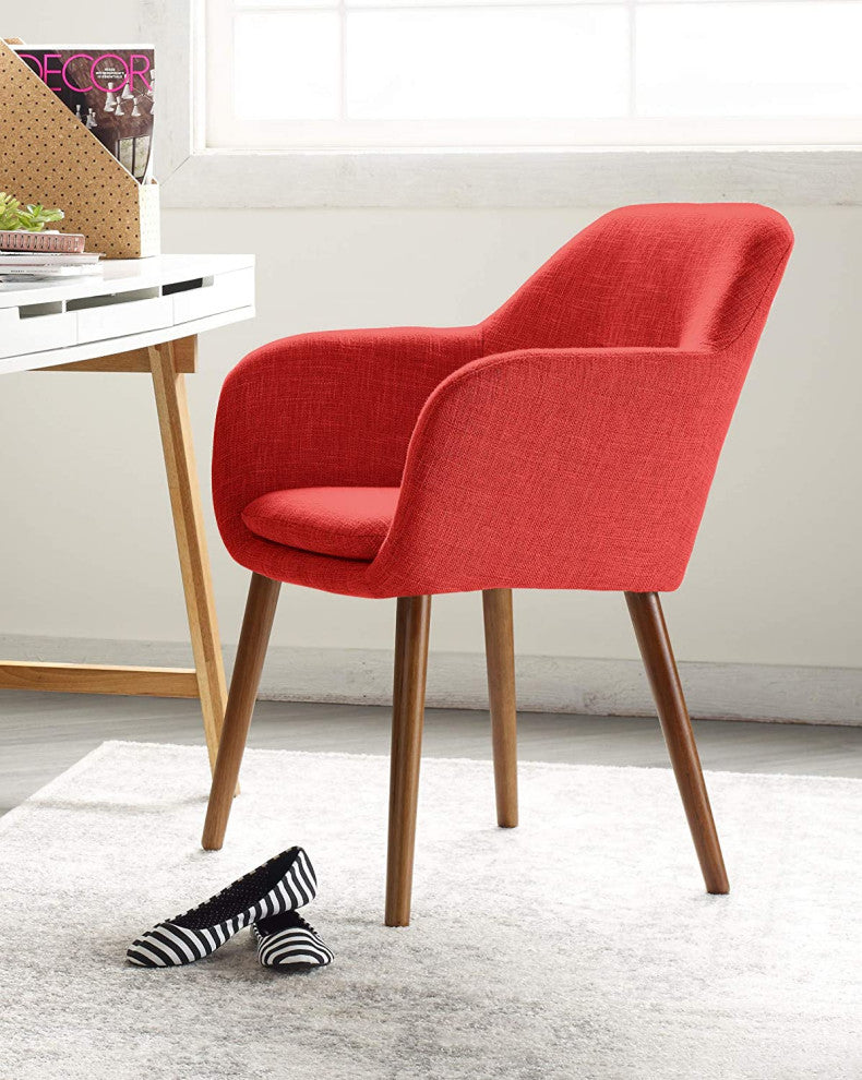 Mid-century Modern Style Accent Chair, Red