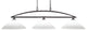 Marquise 3-Light Bar, Dark Granite Finish With 16" White Muslin Glass