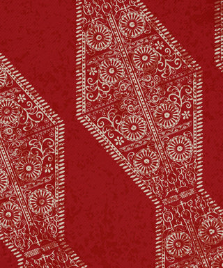 Pyramid Stripe, Print Napkin, Set of 4, Red