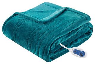 Beautyrest Heated Plush Plush Heated Throw, Teal