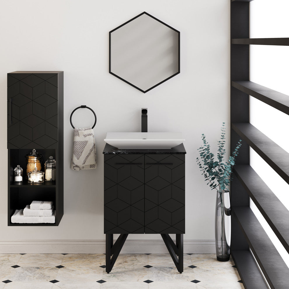 Annecy 39" Vanity Mirror, Phantom Black