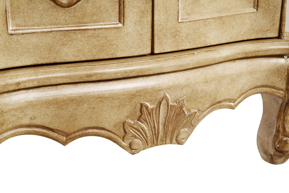Bathroom Vanity, Antique Beige, 24", Single Sink