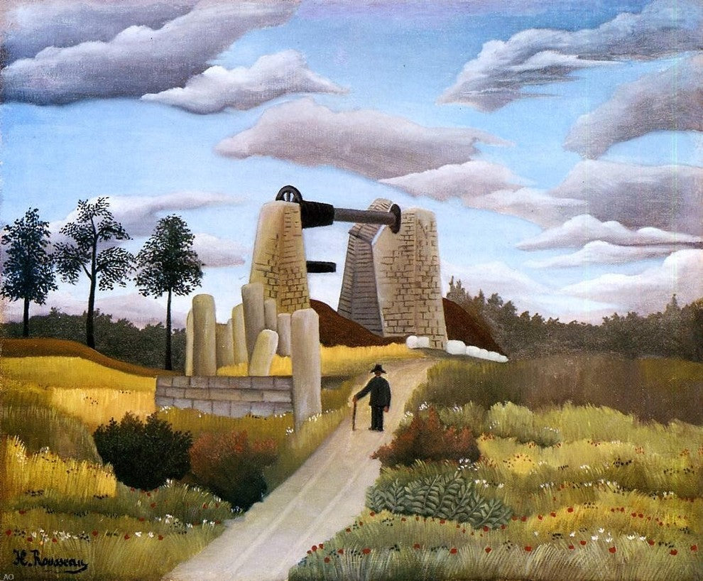 Henri Rousseau Quarry, 20"x25" Gallery Wrapped Canvas Print