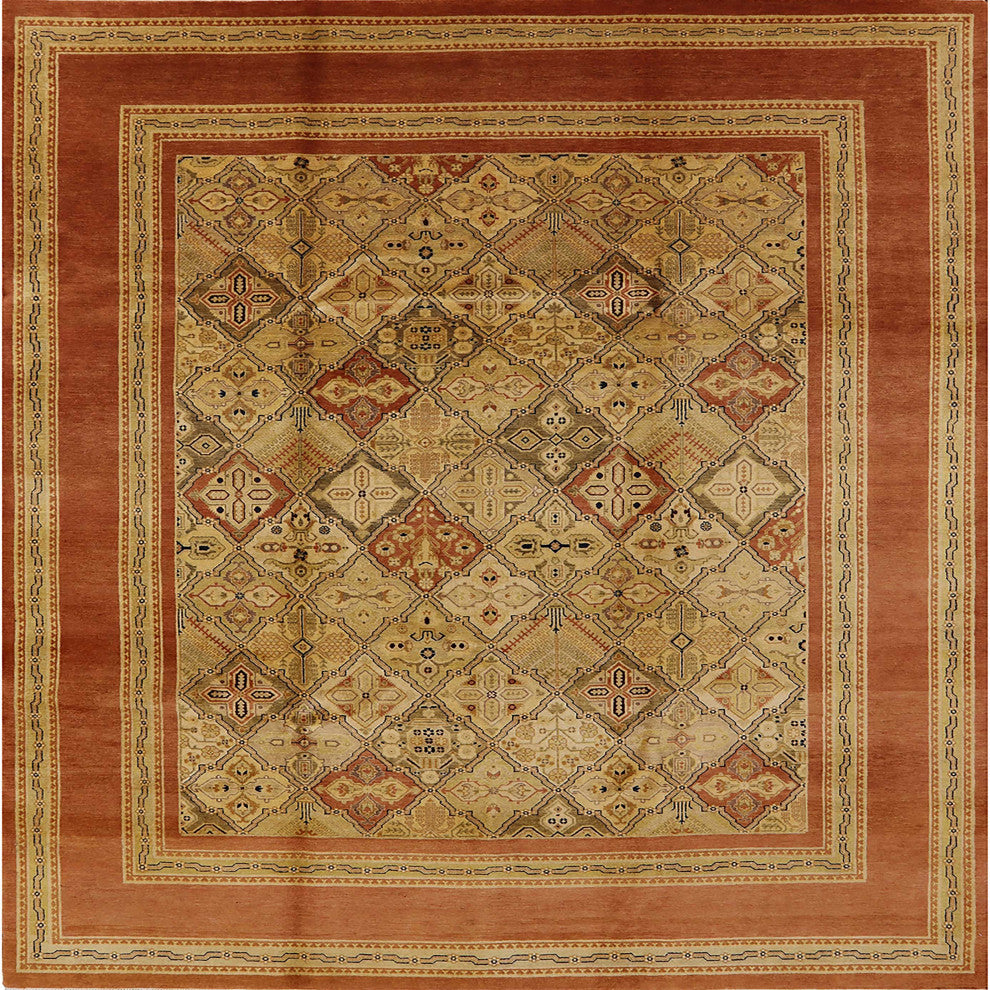 Ahgly Company Indoor Square Mid-Century Modern Area Rugs, 5' Square