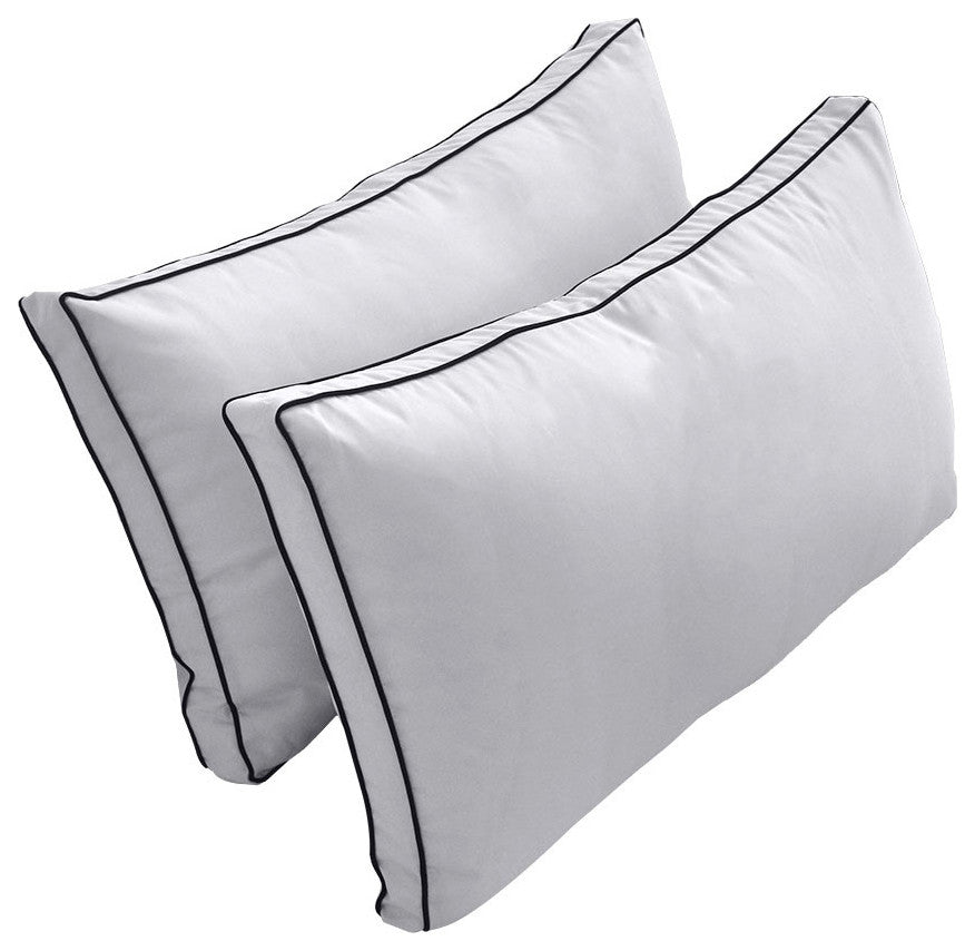 |COVER ONLY| Outdoor Style 2 Crib Contrast Trim Bolster Back Pillow Cover AD105