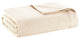 Madison Park Egyptian Cotton All-Season Woven Bedding Blanket, Ivory