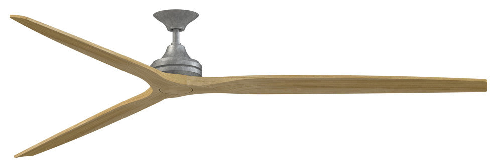 Fanimation Spitfire 96" Fan, Galvanized Motor, Natural Blades
