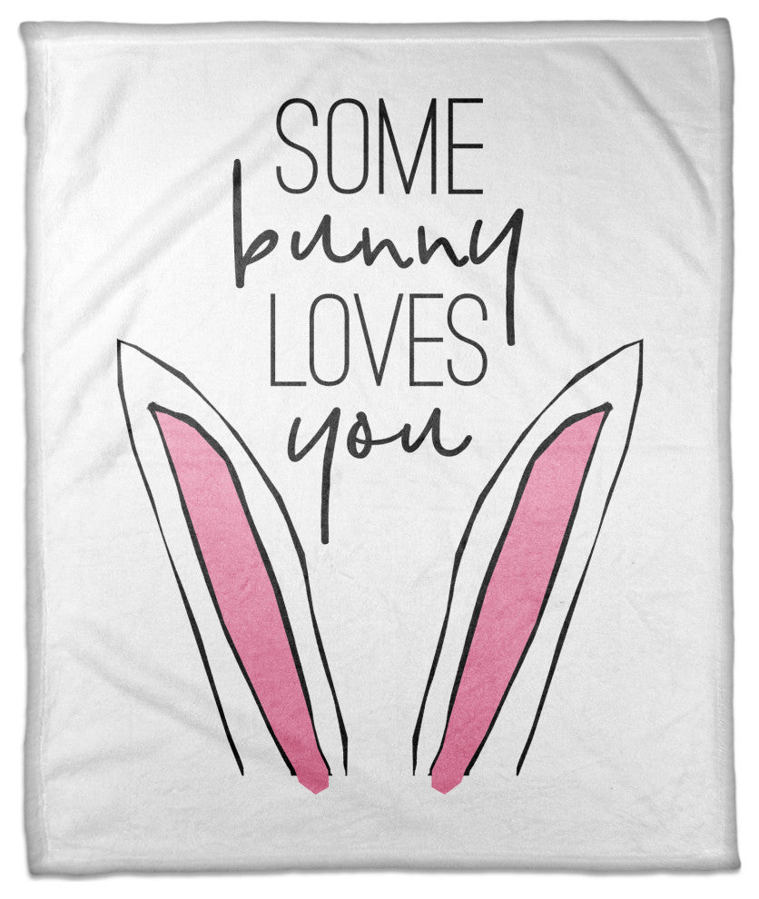 Some Bunny Loves You 50x60 Coral Fleece Blanket