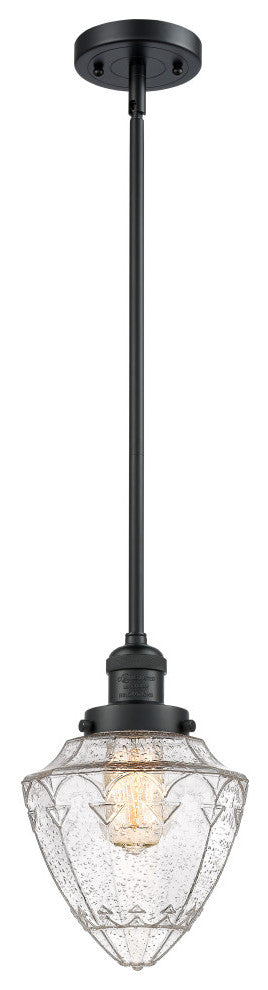 Innovations 201S-BK-G664-7-LED 1 Light Mini Pendant, Matte Black