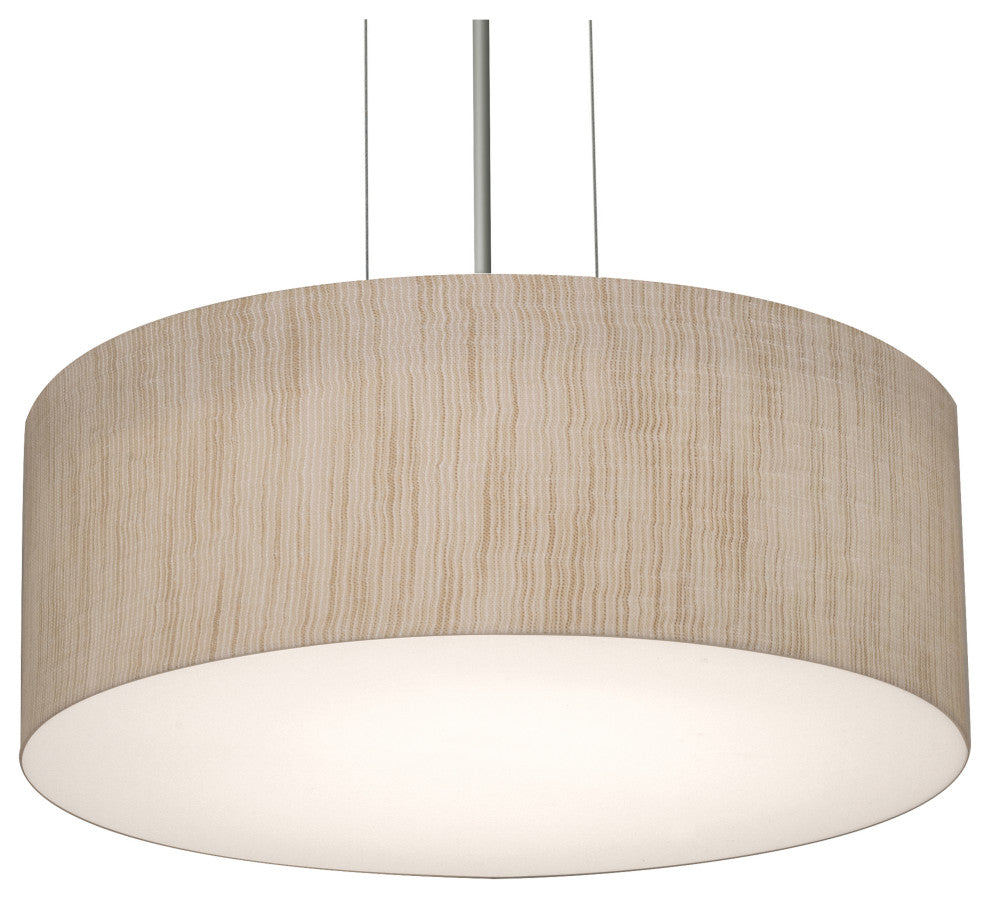 Anton 12'' Pendant, Satin Nickel, Jute Shade