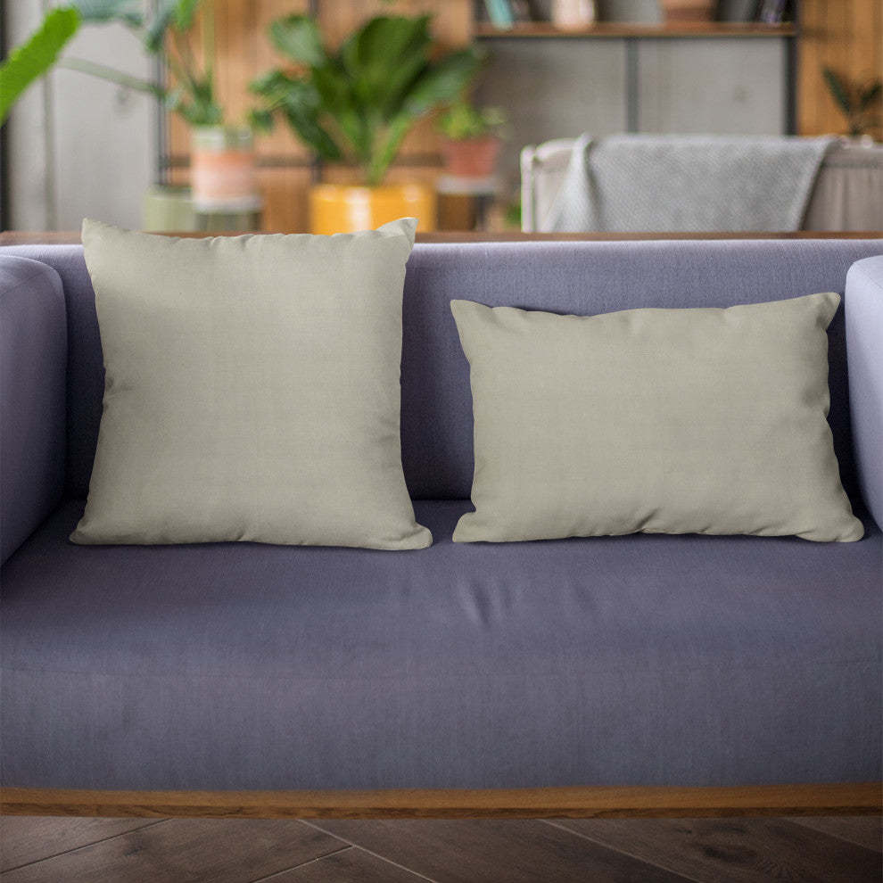 Light Grey Solid Shiny Velvet Luxury Throw Pillow, Double sided 22"x22"