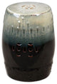Uttermost Huang Ceramic Garden Stool in Marshmallow and Gloss Black