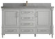 Aberdeen 60 Single Bathroom Vanity in Coventry Gray 2" Piatra Gray