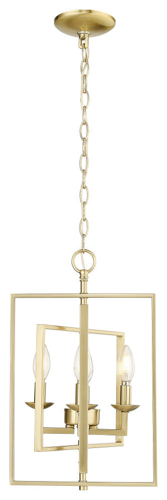 4 Light 14 in. Modern Gold Pendant