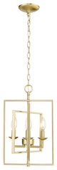 4 Light 14 in. Modern Gold Pendant