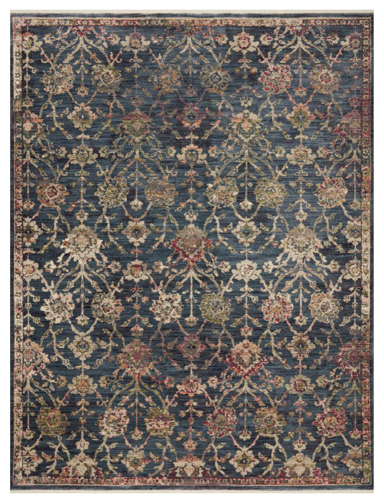 Giada Rug, Navy/Multi, 2'7"x12'