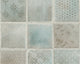 Textured Wallpaper, Flower Ornaments, Blue Green Gray Silver, 1 Roll