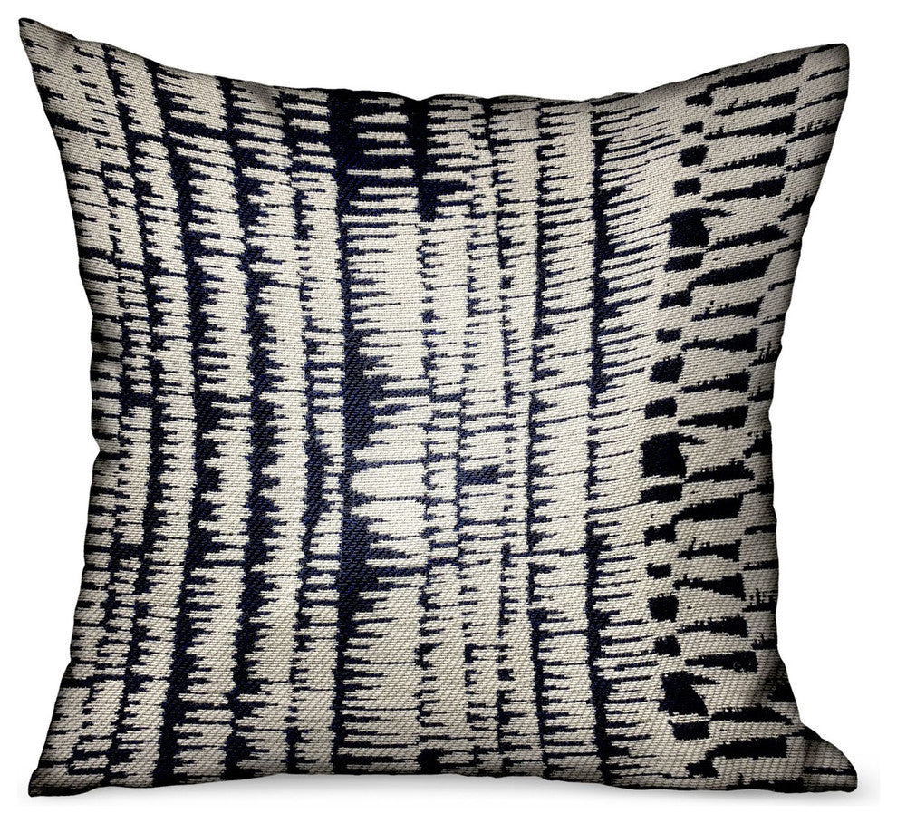 Plutus Radiant Beryl Blue Abstract Luxury Outdoor/Indoor Throw Pillow, 22"x22"