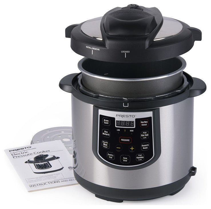 Presto 02141 Programmable Pressure Cooker, Aluminum, 6 Quart