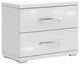 JUDE Nightstand, White/White Gloss