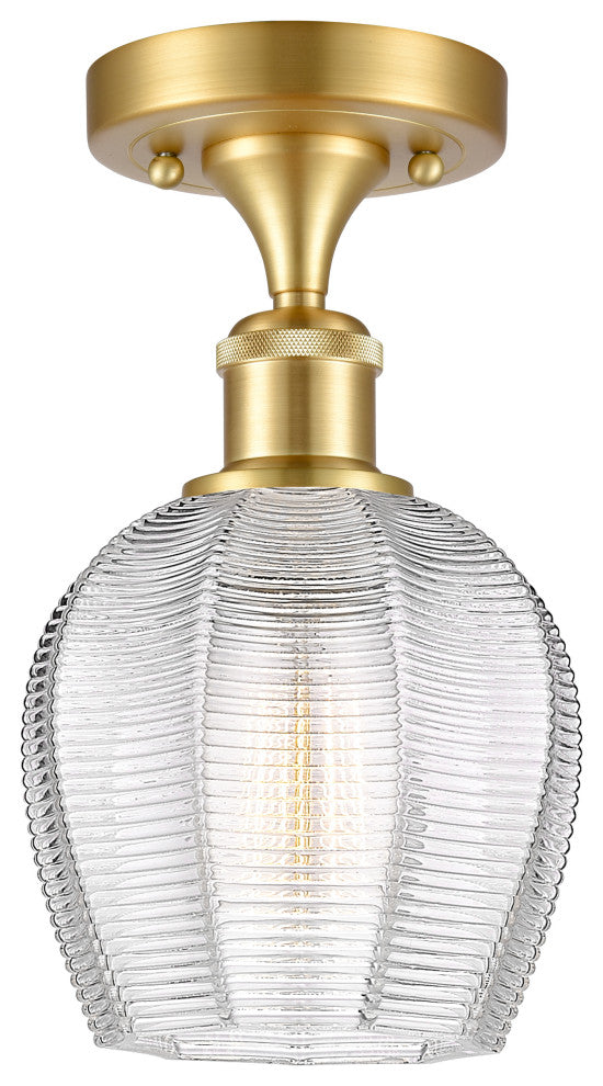 Innovations 516-1C-SG-G462-6-LED 1 LightSemi-Flush Mount, Satin Gold