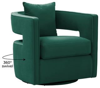 TOV Furniture Kennedy Forest Green Swivel Chair