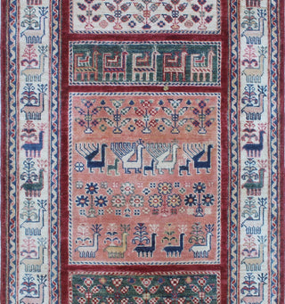 Khurgeen Fatma Red/Ivory Rug, 2'8x10'5