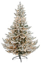 Nearly Natural 7ï¿½ Flocked Fraser Fir Christmas Tree with 600 Warm White Lights