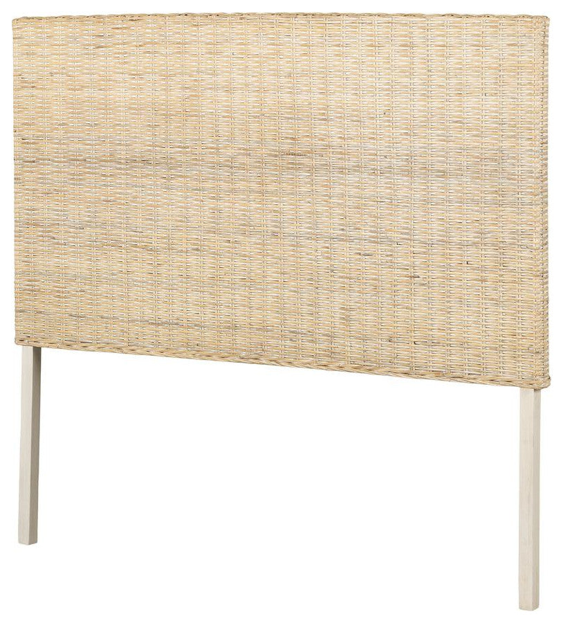 Lilak Rattan Headboard, White Washed Rattan