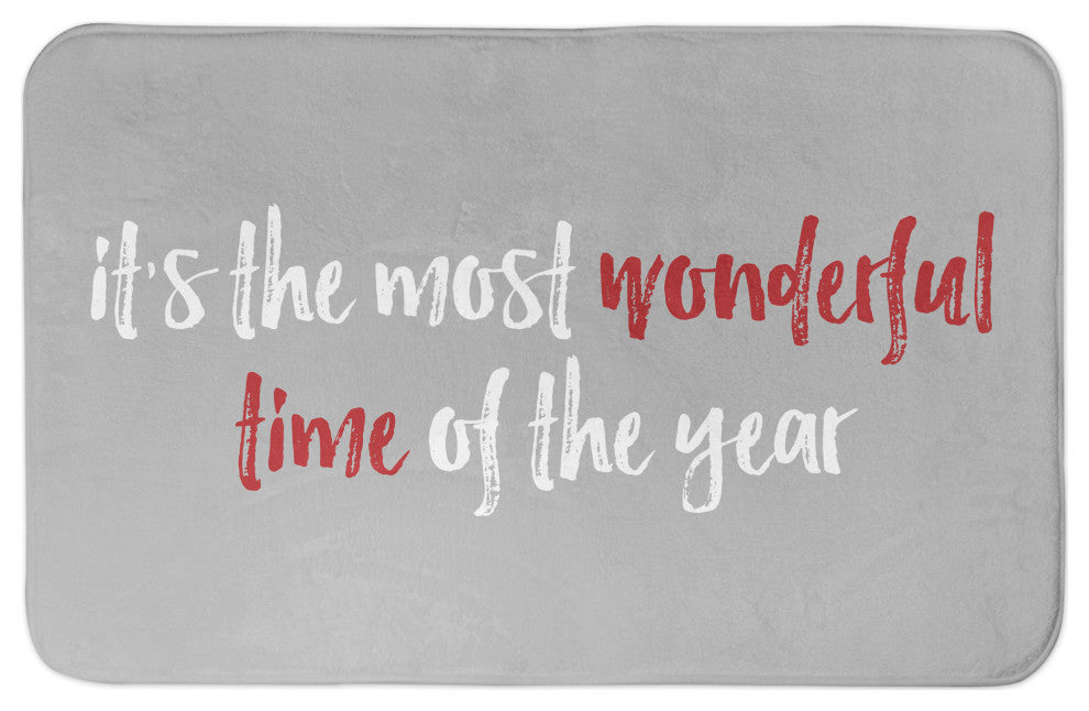 Most Wonderful Time of the Year 34x21 Bath Mat
