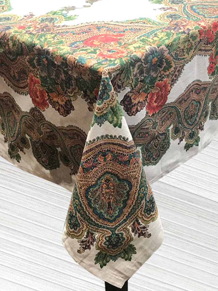 Cashmere Cotton and Linen Tablecloth, 60"x102"
